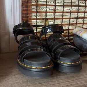 Dr. Martens Blaire Patent Leather Strap Sandals